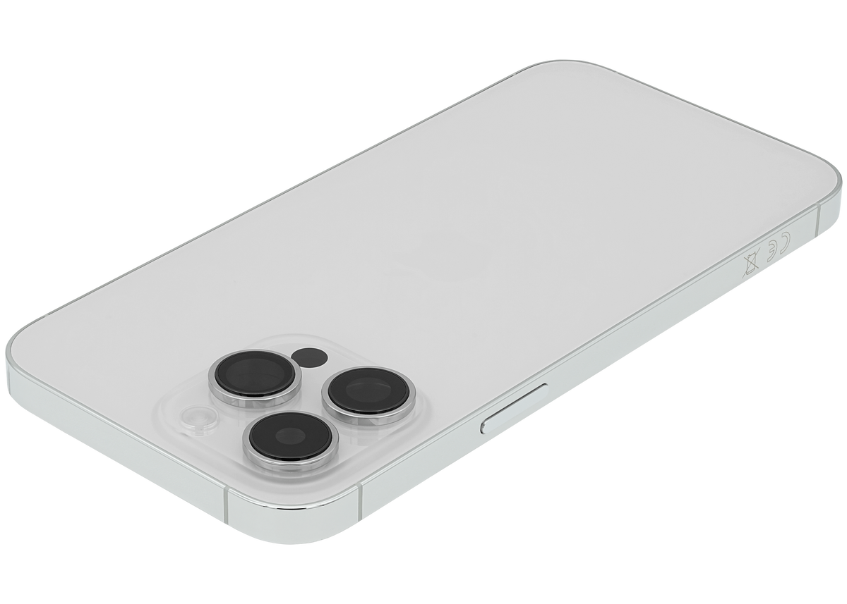 Back Housing W/ Small Parts For iPhone 14 Pro Max (EU / Global Version) (Used OEM Pull: Grade A) (Silver)