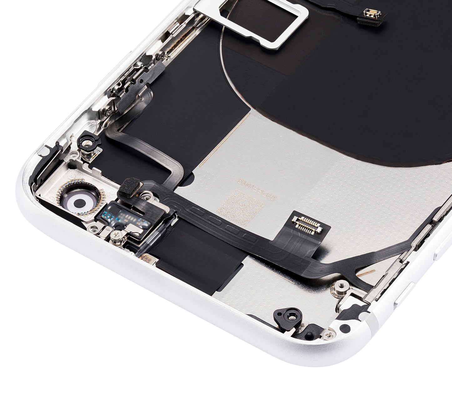 Back Housing W/ Small Components Pre-Installed For iPhone 8 (No Logo) (Aftermarket Plus) (Silver)