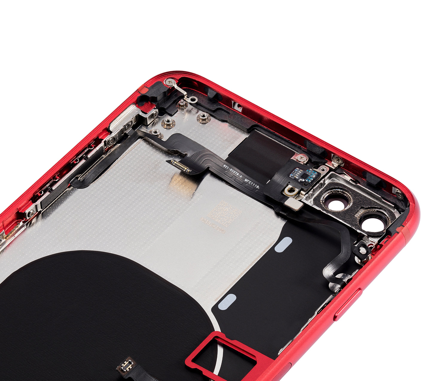 Back Housing W/ Small Components Pre-Installed For iPhone 8 Plus (No Logo) (Aftermarket Plus) (Red)