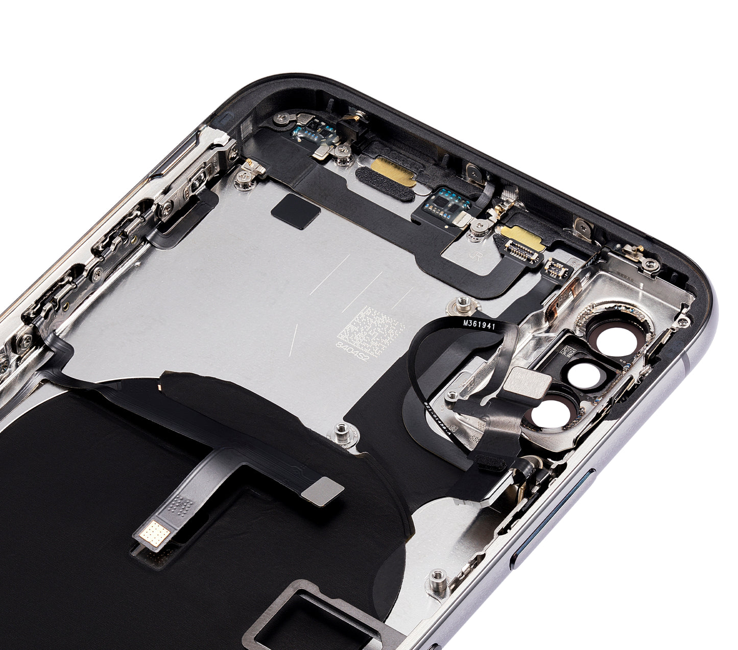 Back Housing W/ Small Components Pre-Installed For iPhone XS (No Logo) (Aftermarket Plus) (Space Gray)