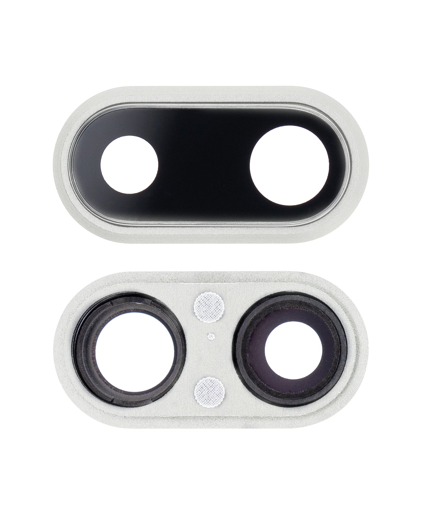 Back Camera Lens With Bracket & Bezel For iPhone 8 Plus (Silver) (10 Pack) (Real Sapphire l Premium)