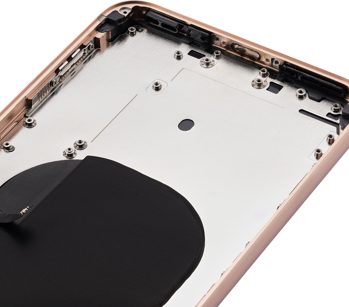 Back Housing W/ Small Components Pre-Installed For iPhone 8 Plus (No Logo) (Aftermarket Plus) (Gold)