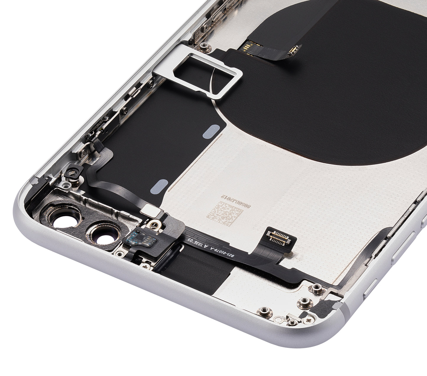 Back Housing W/ Small Components Pre-Installed For iPhone 8 Plus (No Logo) (Aftermarket Plus) (Silver)