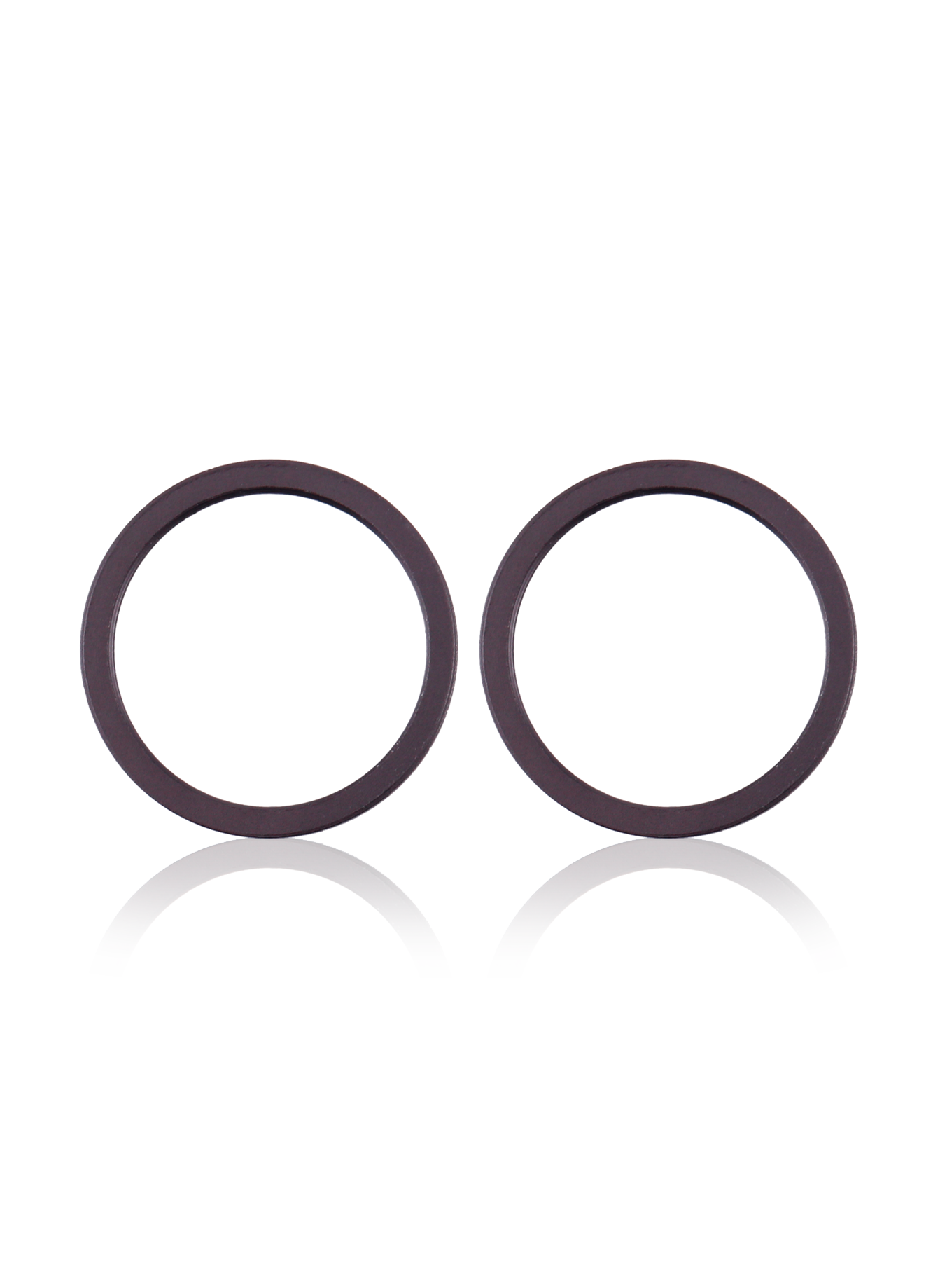 Back Camera Bezel Ring Only For iPhone 11 / 12 / 12 Mini (Black) (2 Piece Set) (10 Pack)