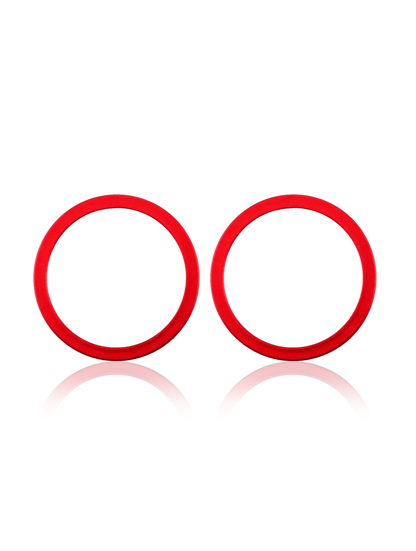 Back Camera Bezel Ring Only For iPhone 11 / 12 / 12 Mini (Red) (2 Piece Set) (10 Pack)