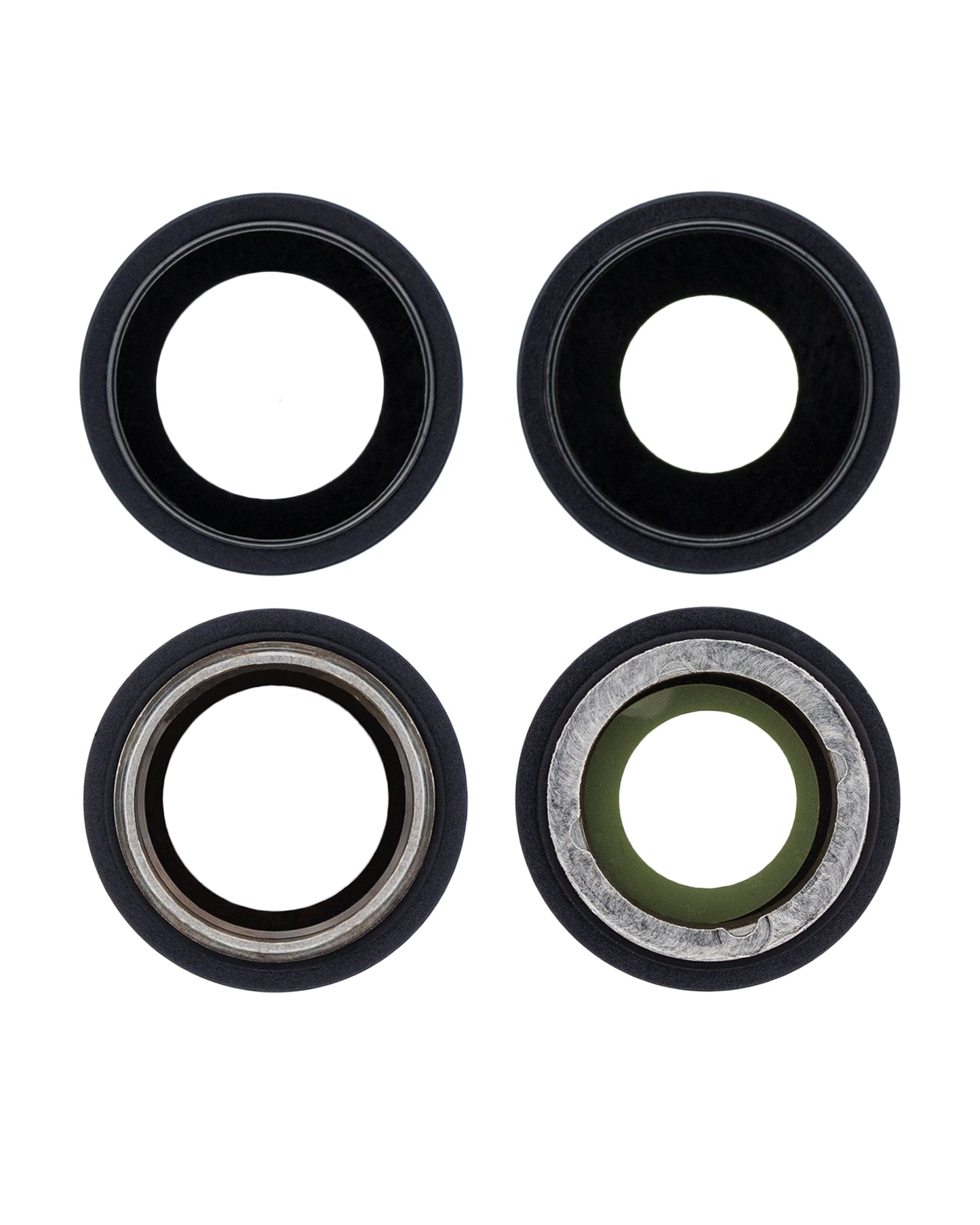 Back Camera Lens With Bracket & Bezel For iPhone 12 / 12 Mini (Aftermarket Plus) (Black)