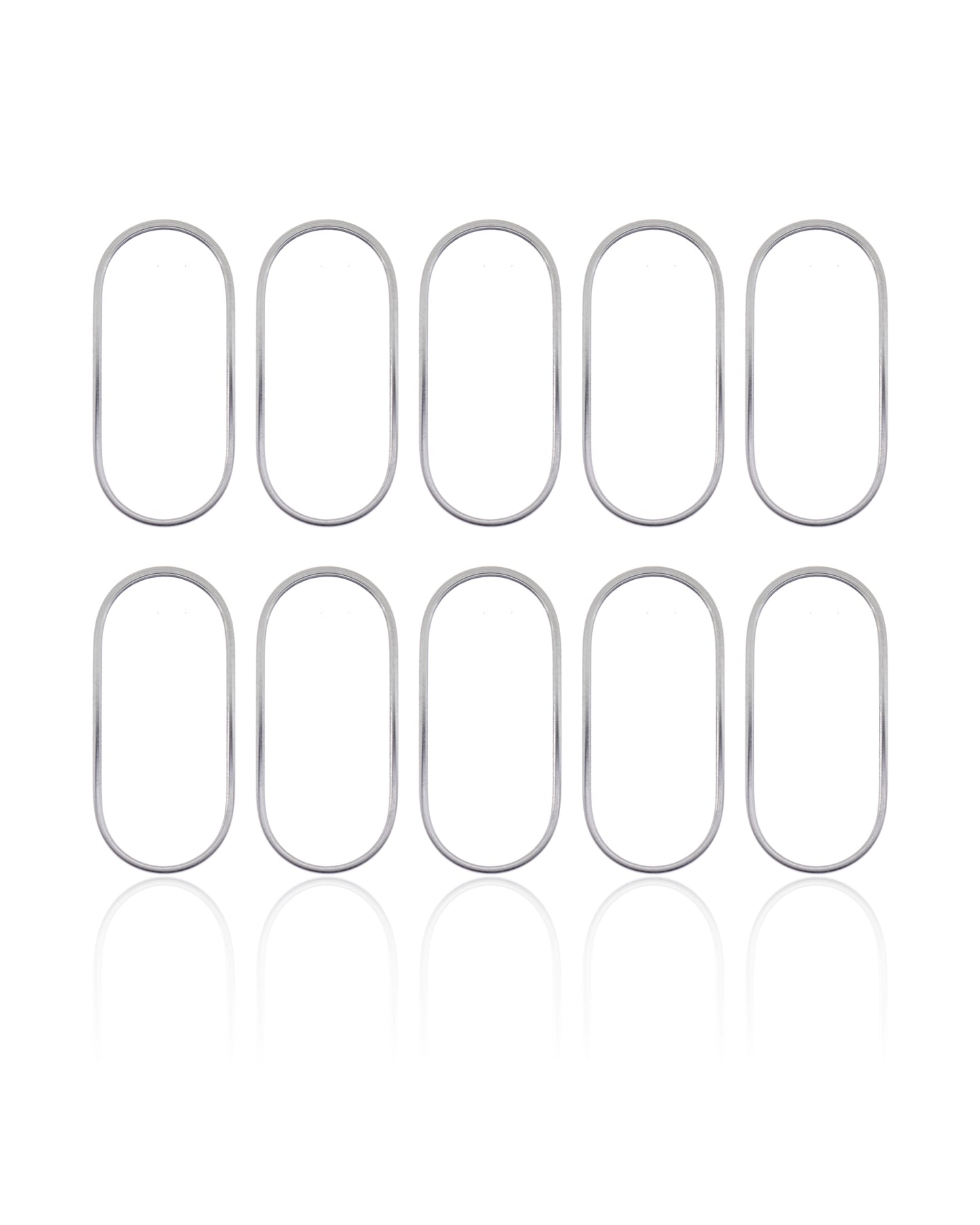 Back Camera Bezel Ring Only For iPhone XS / XS Max (Silver) (10 Pack)