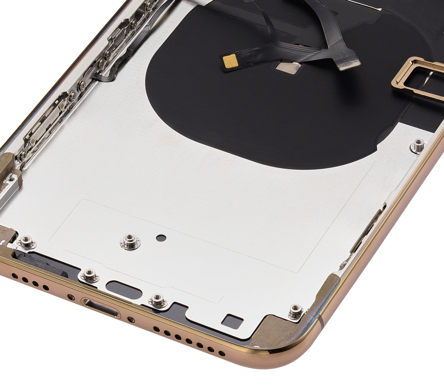 Back Housing W/ Small Components Pre-Installed For iPhone XS Max (No Logo) (Aftermarket Plus) (Gold)