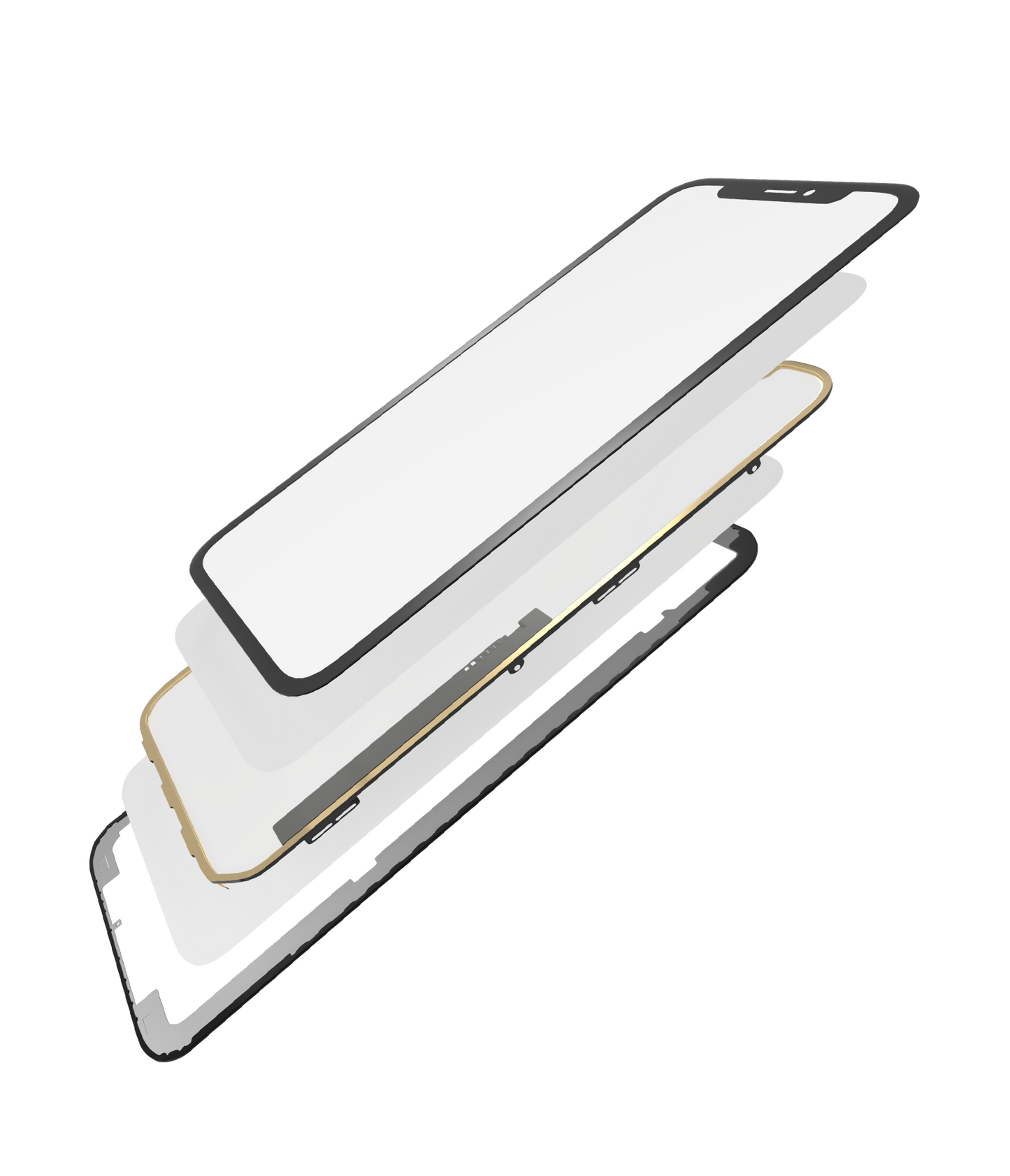 Glass With Digitizer Flex (No OCA) & Frame Pre-Installed For iPhone XR (Premium Quality / 4 in 1) (2 Pack)