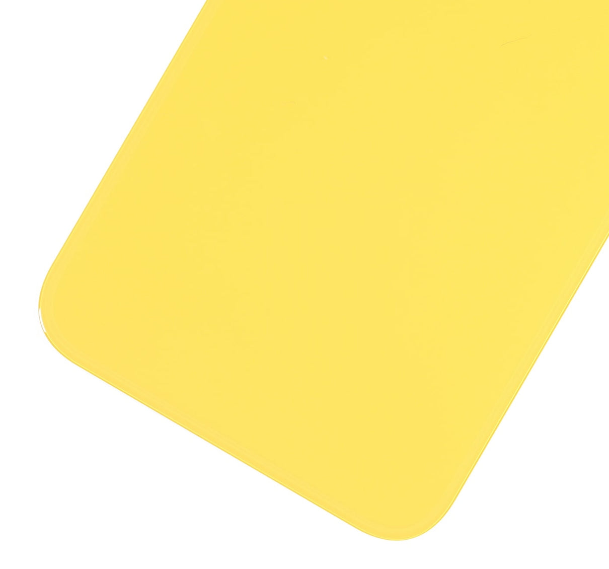 Back Cover Glass For iPhone XR (No Logo) (Yellow)
