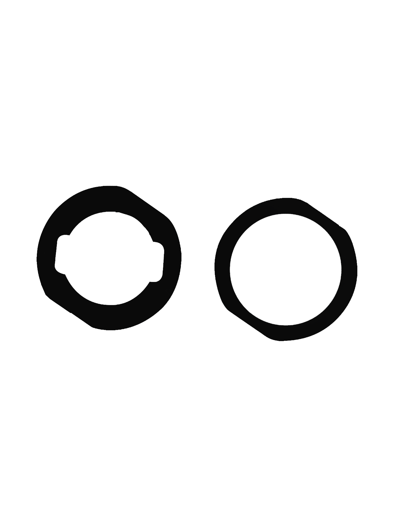 Home Button Gasket For iPad Mini 3 / Air 2 / Pro 9.7" (Black) (10 Pack)