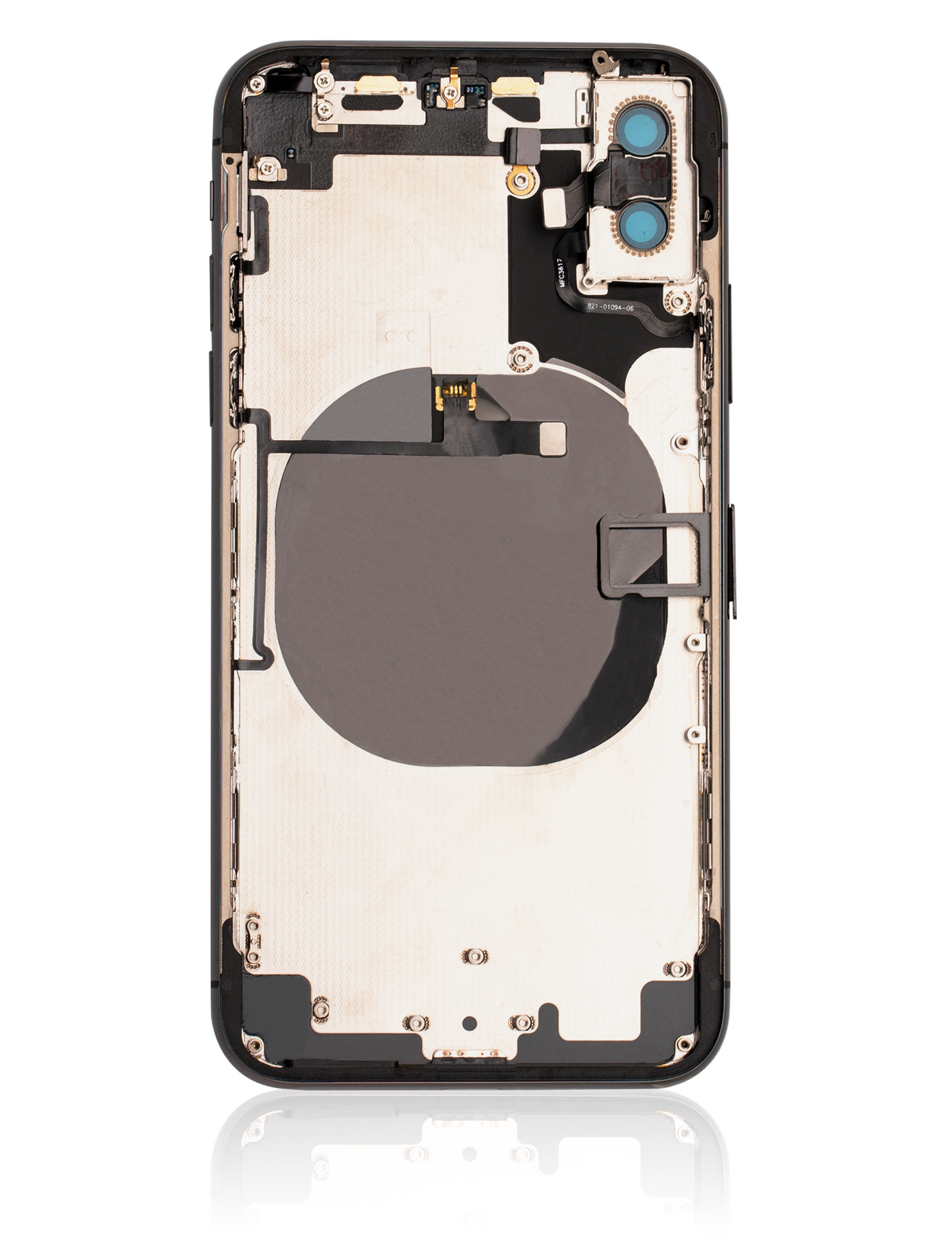 Back Housing W/ Small Components Pre-Installed For iPhone X (Used OEM Pull: Grade C) (Space Gray)