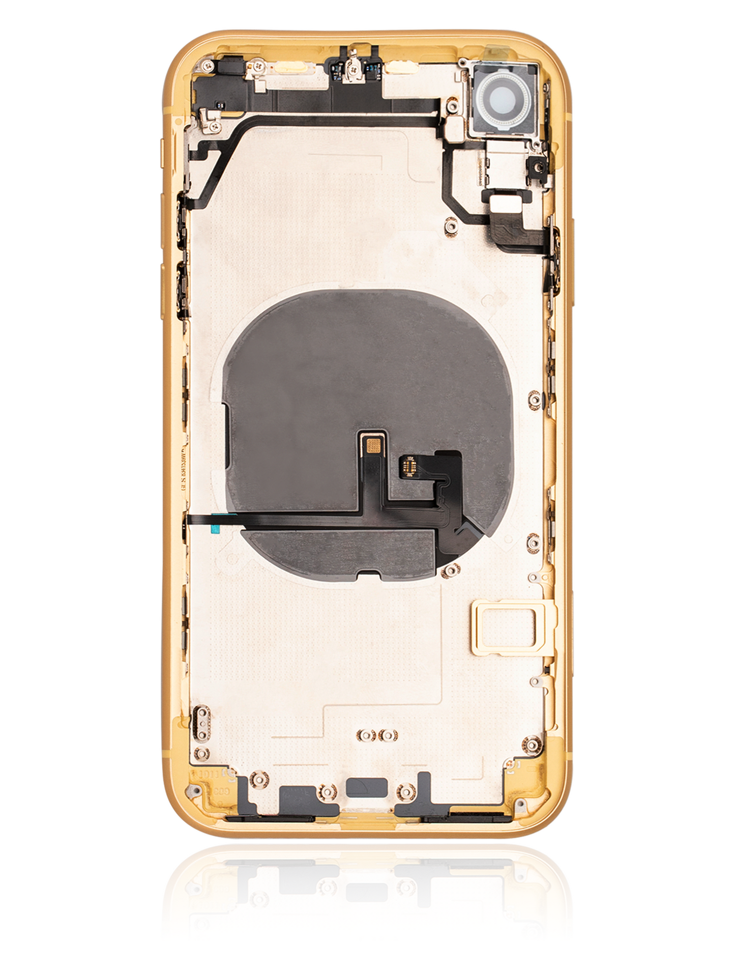 Back Housing W/ Small Parts For iPhone XR (Used OEM Pull: Grade A) (Yellow)