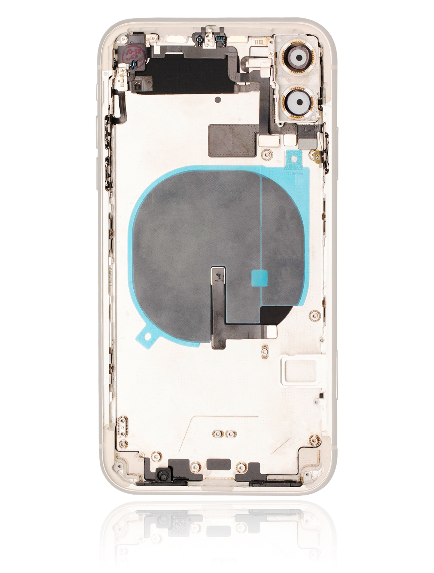 Back Housing W/ Small Components Pre-Installed For iPhone 11 (Used OEM Pull: Grade B) (White)