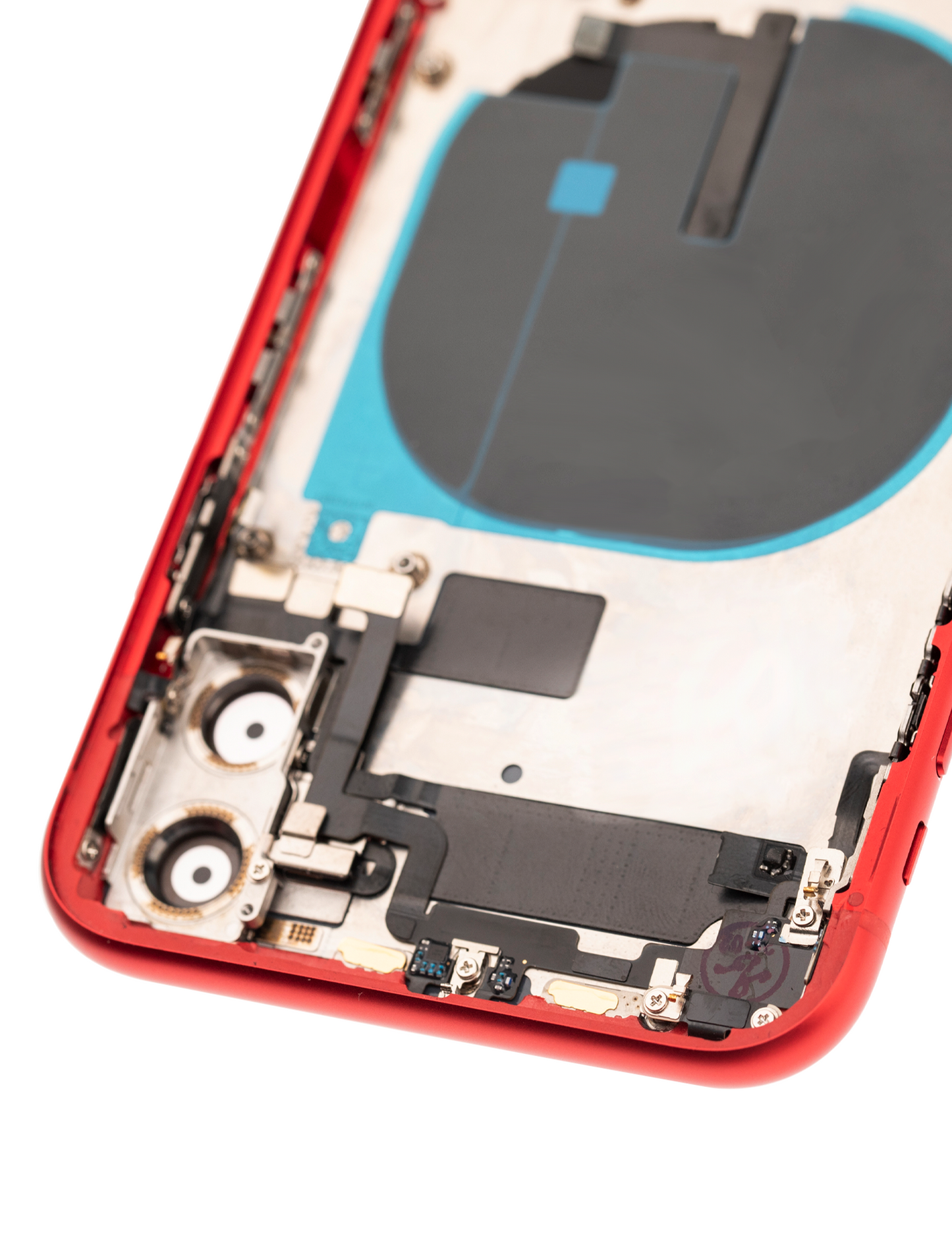 Back Housing W/ Small Components Pre-Installed For iPhone 11 (Used OEM Pull: Grade C) (Red)