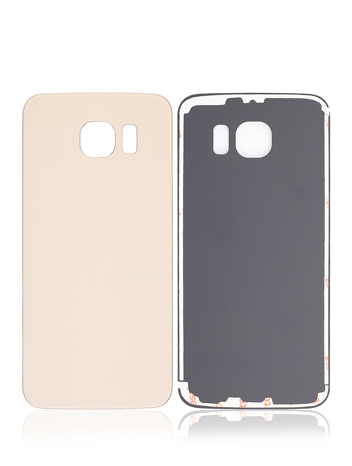 Back Cover Glass For Samsung Galaxy S6 (No Logo) (Aftermarket Plus) (Gold)