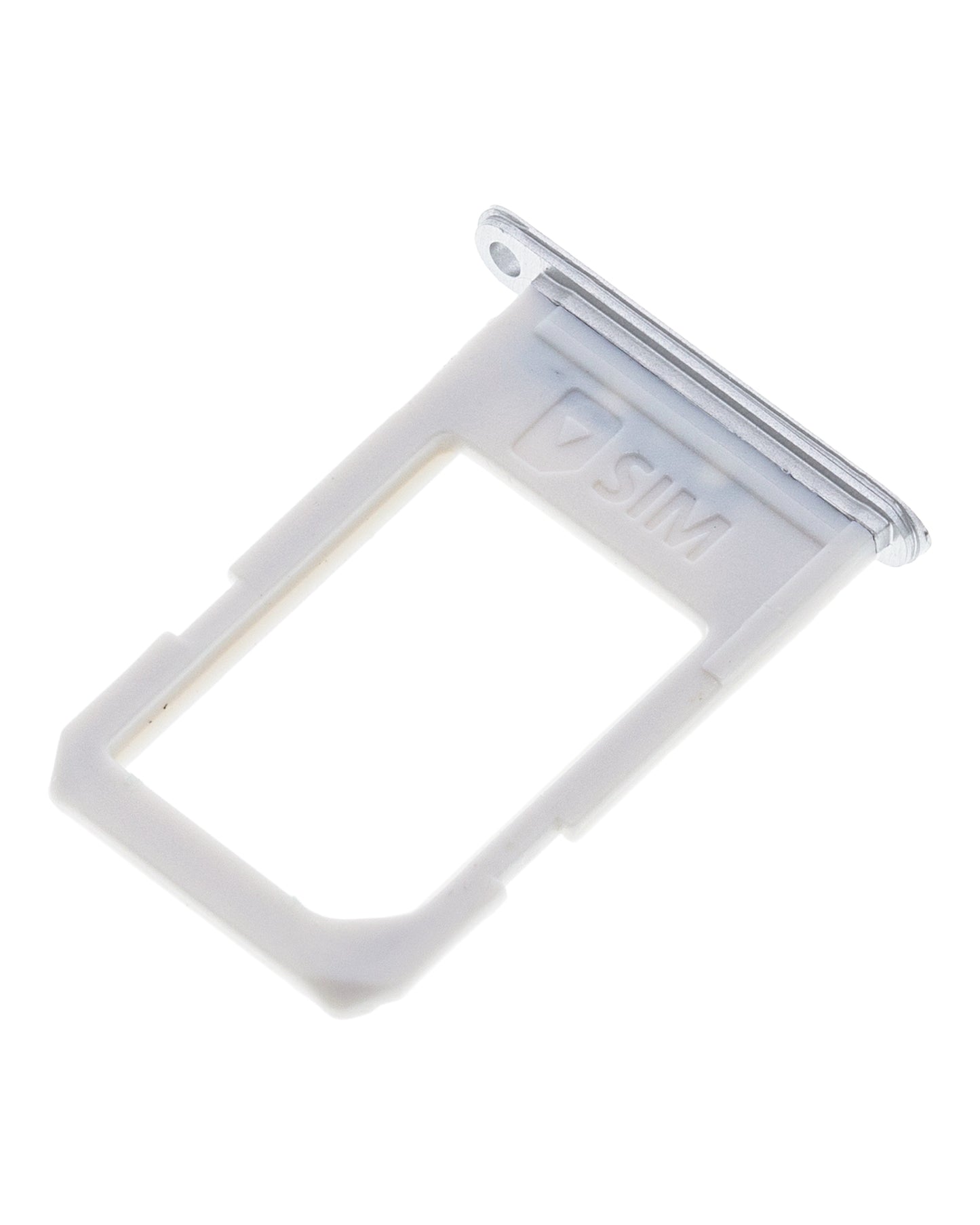 Sim Card Tray For Samsung Galaxy S6 Edge Plus (White Pearl / Silver)