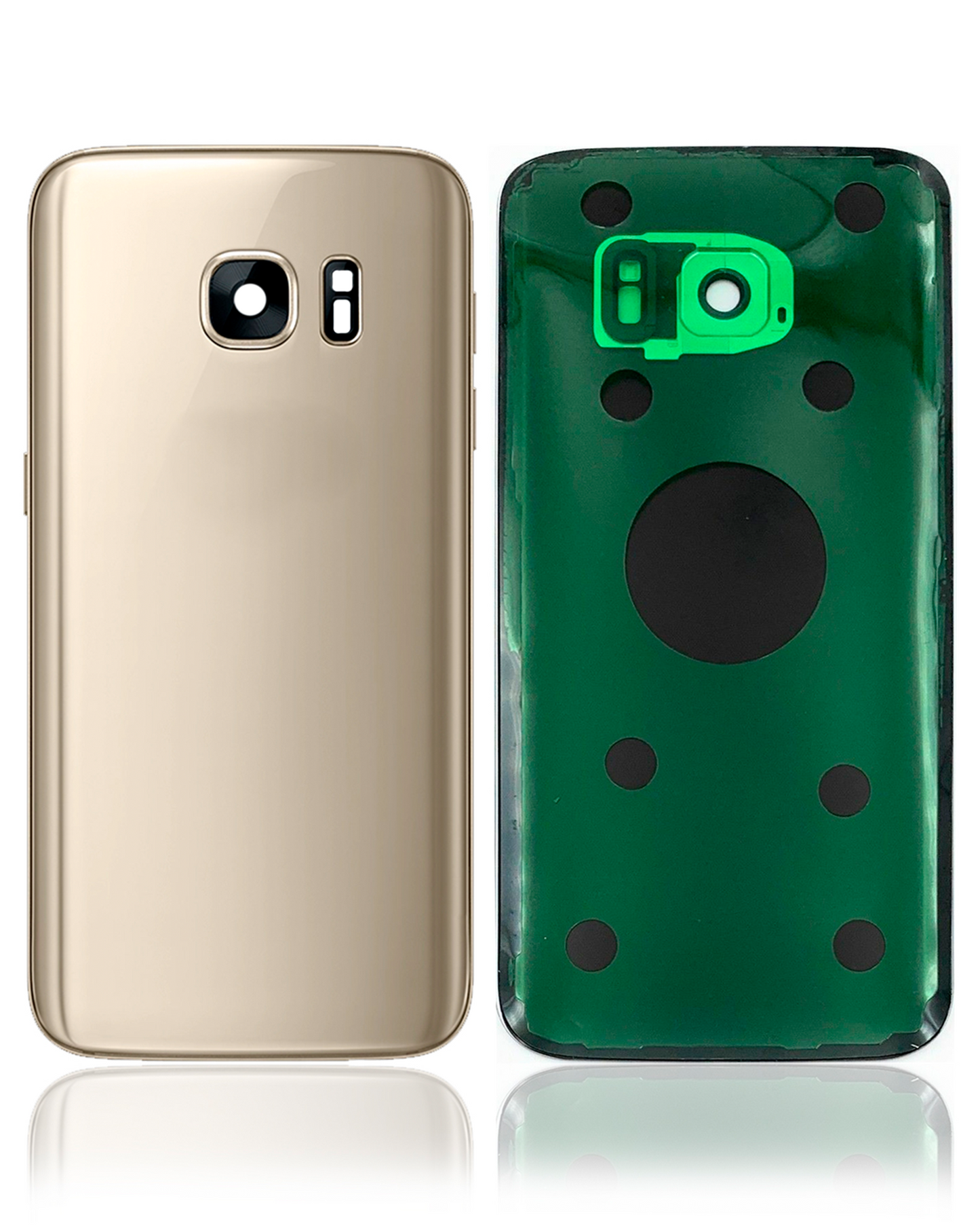 Back Cover Glass With Camera Lens For Samsung Galaxy S7 (Service Pack) (Gold Platinum)