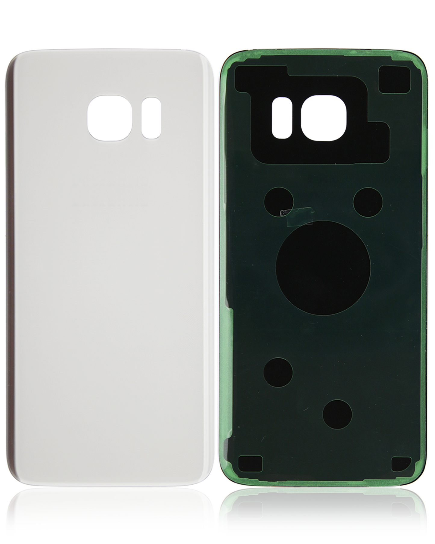 Back Cover Glass For Samsung Galaxy S7 Edge (Used OEM Pull: Grade A) (Silver)