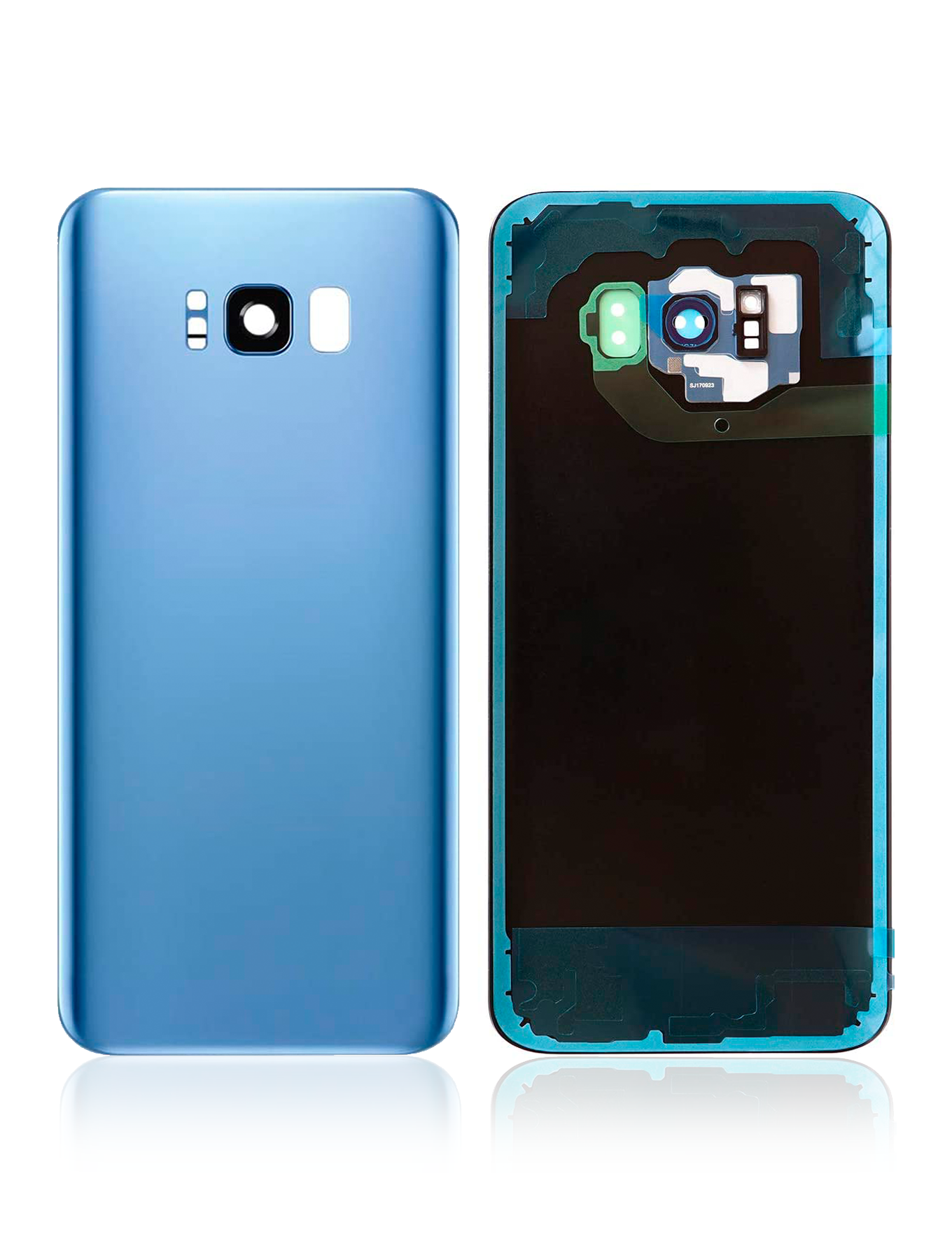Back Cover Glass With Camera Lens For Samsung Galaxy S8 Plus (No Logo) (Aftermarket Plus) (Coral Blue)