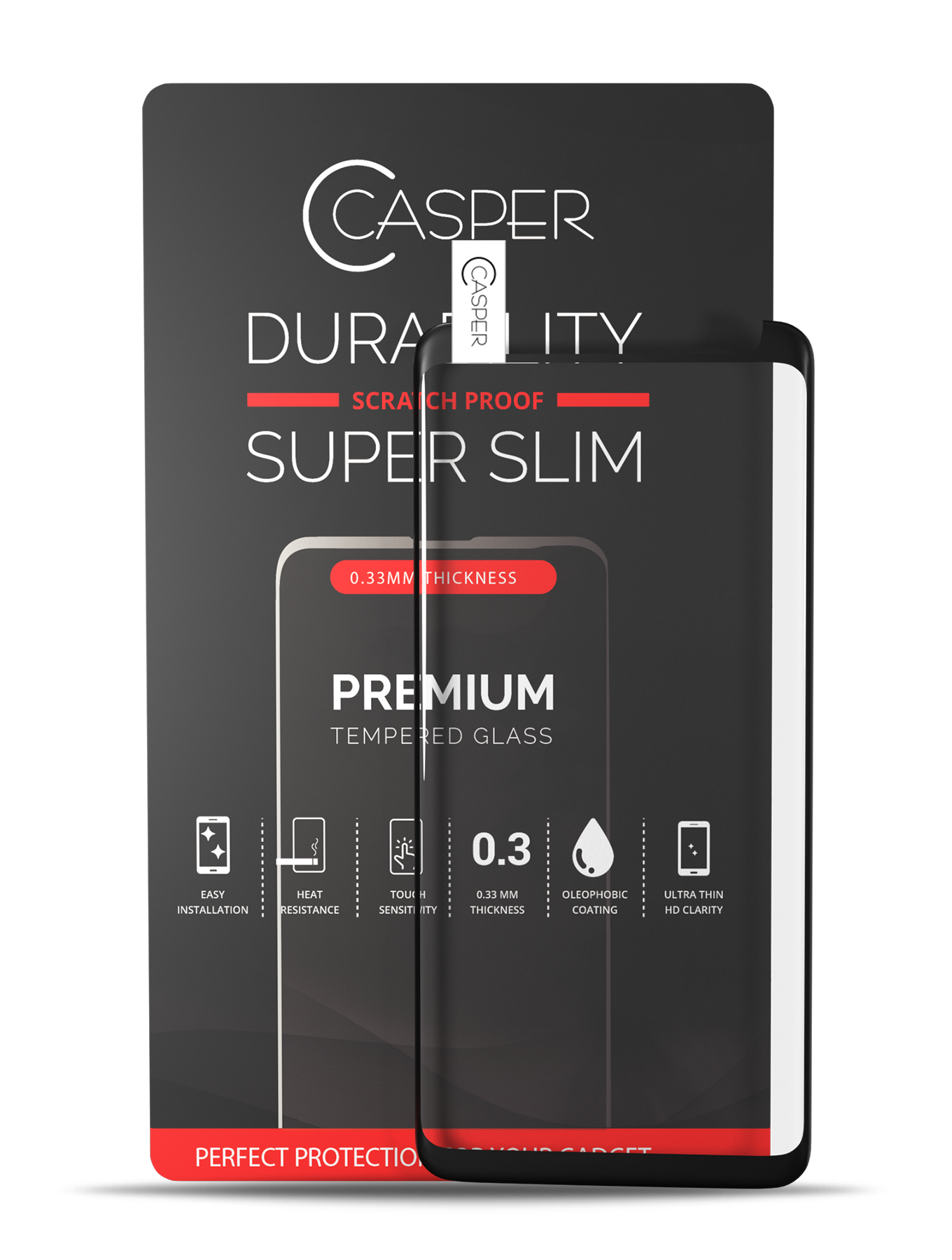 Casper Tempered Glass For Samsung Galaxy Note 9 (Retail Pack) (Clear)