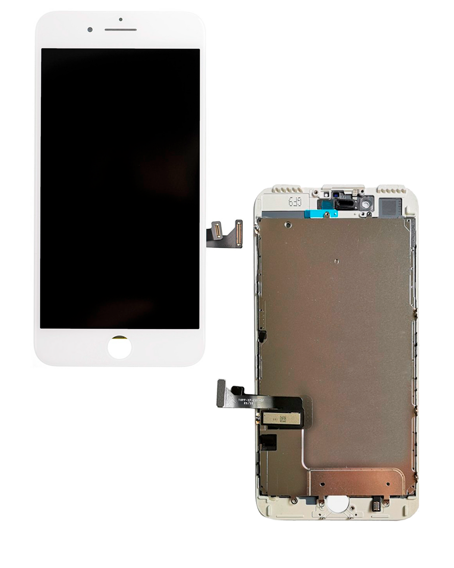 LCD Assembly With Steel Plate For iPhone 7 Plus (Aftermarket) (White)