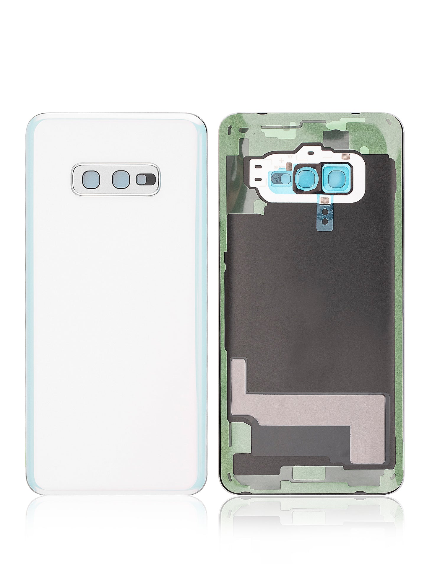 Back cover Glass With Camera Lens For Samsung Galaxy S10E (No Logo) (Aftermarket Plus) (Prism White)