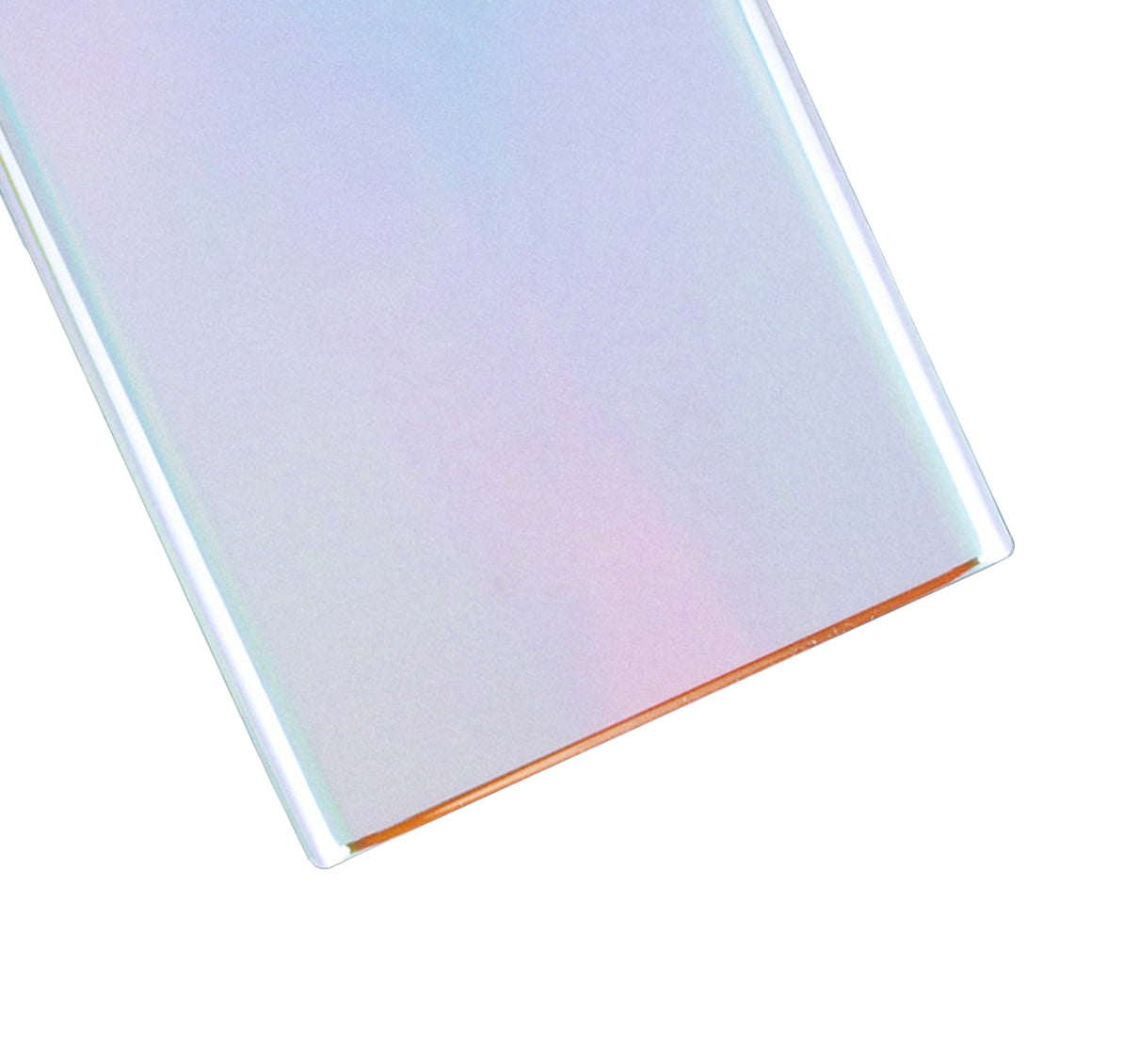 Back Cover Glass With Camera Lens For Samsung Galaxy Note 10 (No Logo) (Aftermarket Plus) (Aura Glow / Silver)
