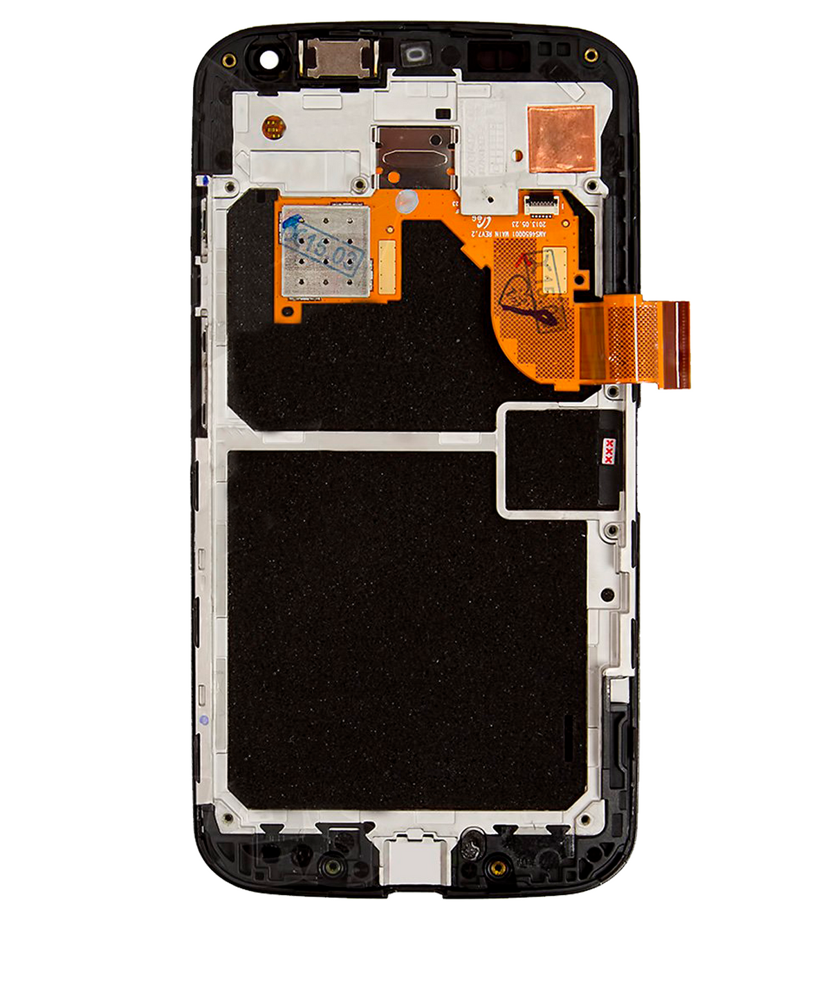 LCD Assembly With Frame For Motorola Moto X (XT1060 / 2013) (Refurbished) (All Colors) - Motorola phone replacement part, component detail view, SKU 107082031903