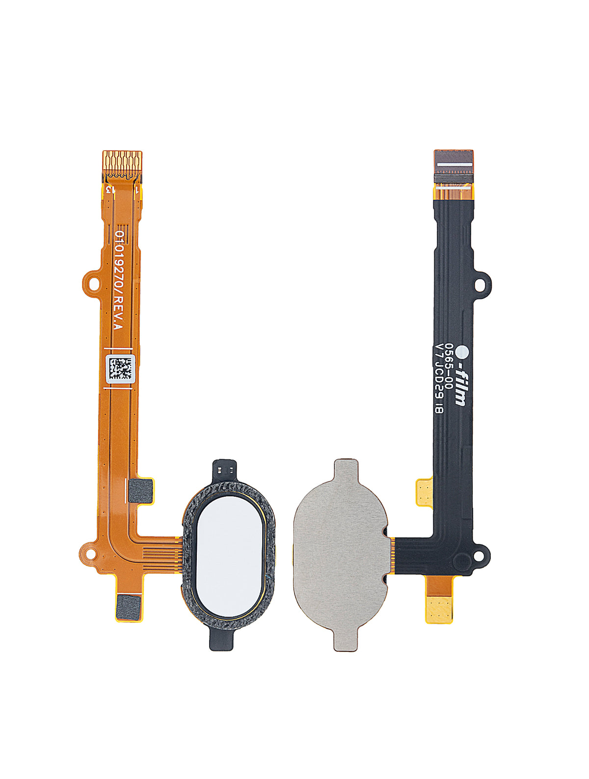 Home Button With Flex Cable For Motorola Moto Z2 Play (XT1710 / 2017) (White) - Motorola replacement part, additional product view, SKU 107082049125