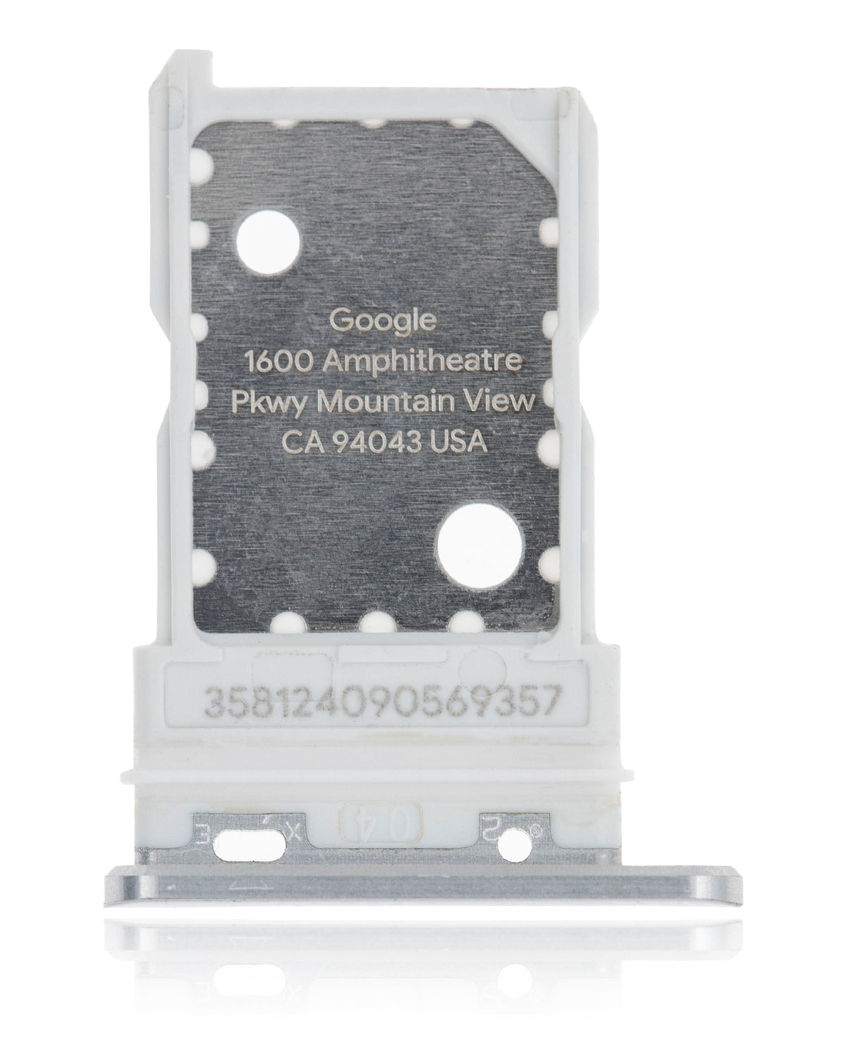 Sim Card Tray For Google Pixel 3 XL (Clearly White) - replacement component detail view