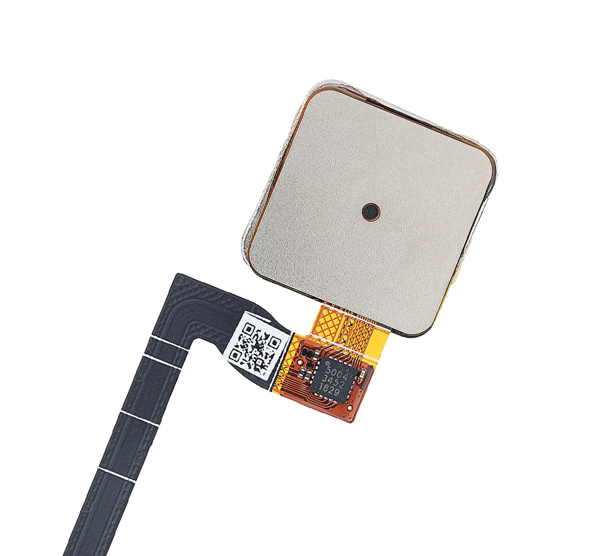 Home Button With Fingerprint Sensor For Google Pixel 3 (Clearly White) - repair component detailed angle