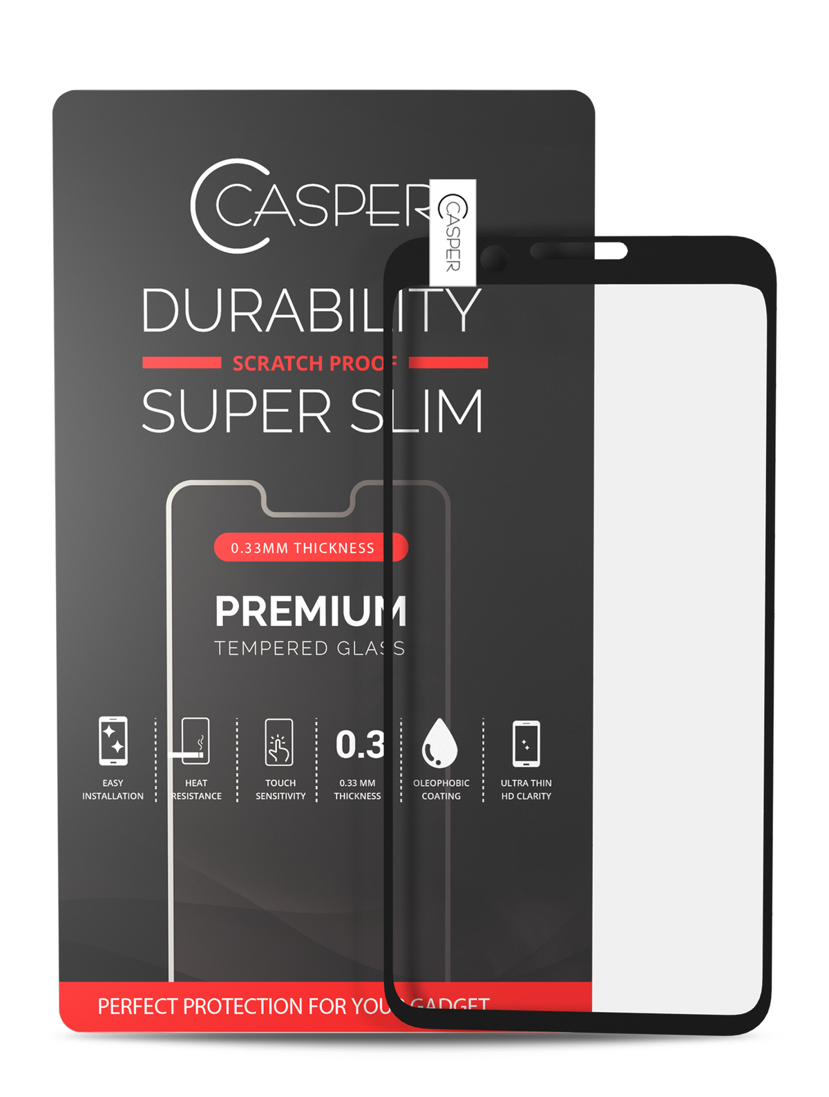 Casper Tempered Glass For Google Pixel 3 (Retail Pack) (Clear) - replacement part product view