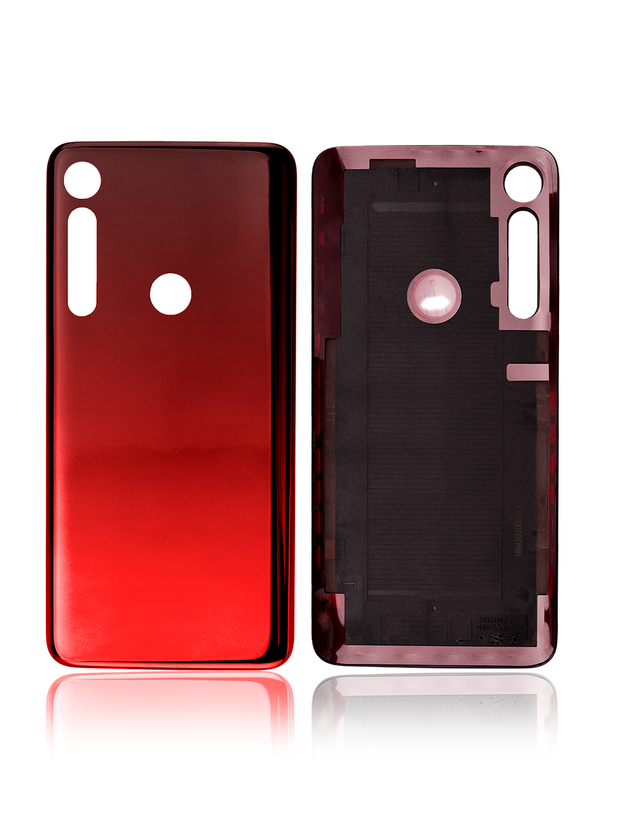 Back Cover Glass For Motorola One Macro (XT2016 / 2019) (Gradient / Red) - Motorola replacement part - product image 2 - SKU 107082062122