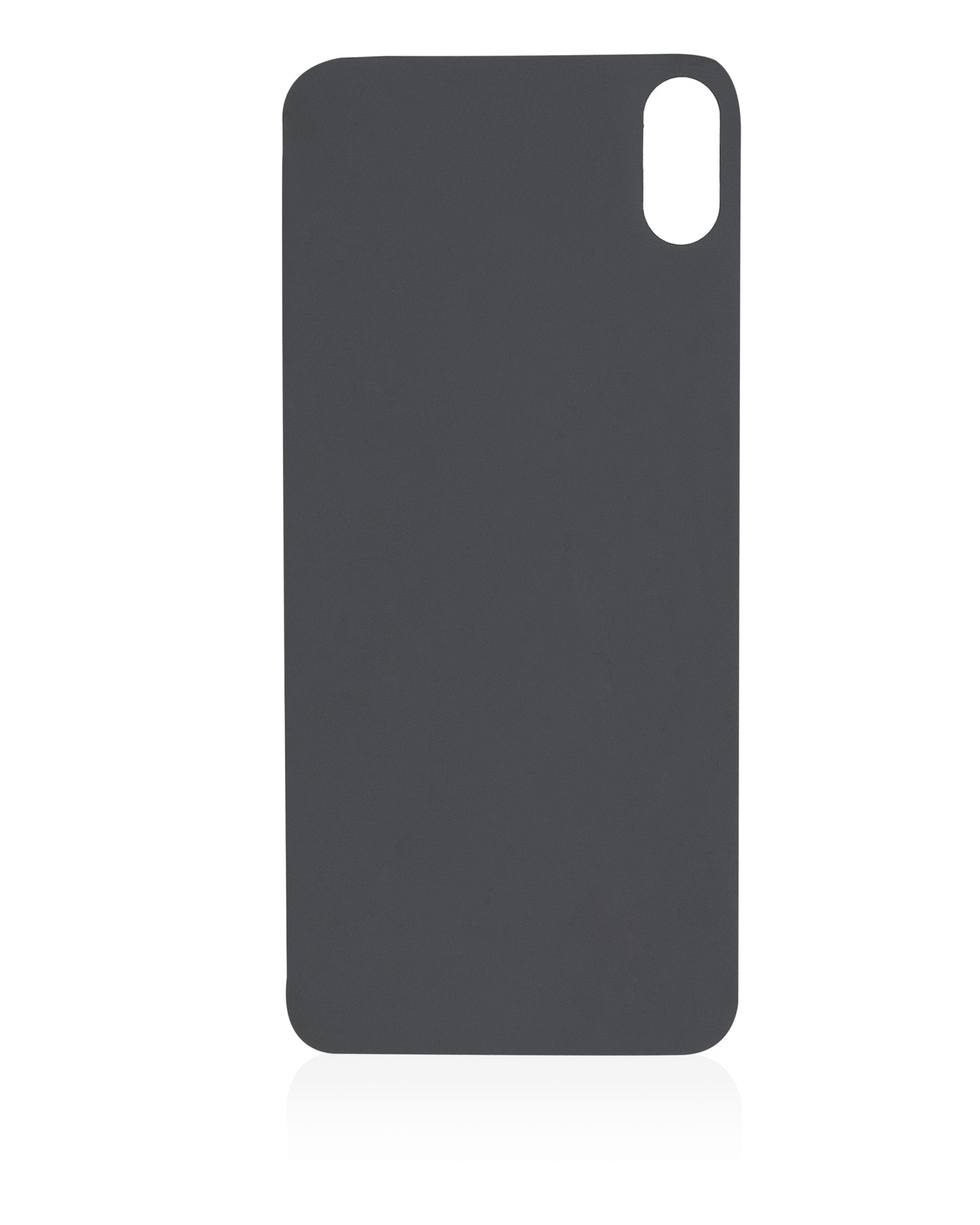 Back Glass With 3M Adhesive For iPhone XS Max (No Logo / Large Camera Hole) (Silver)