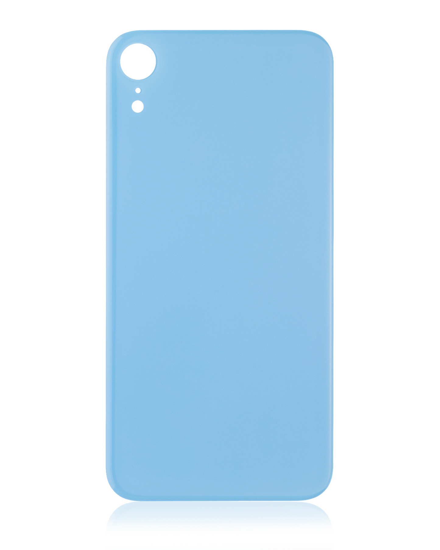Back Glass With 3M Adhesive For iPhone XR (No Logo / Large Camera Hole) (Blue)