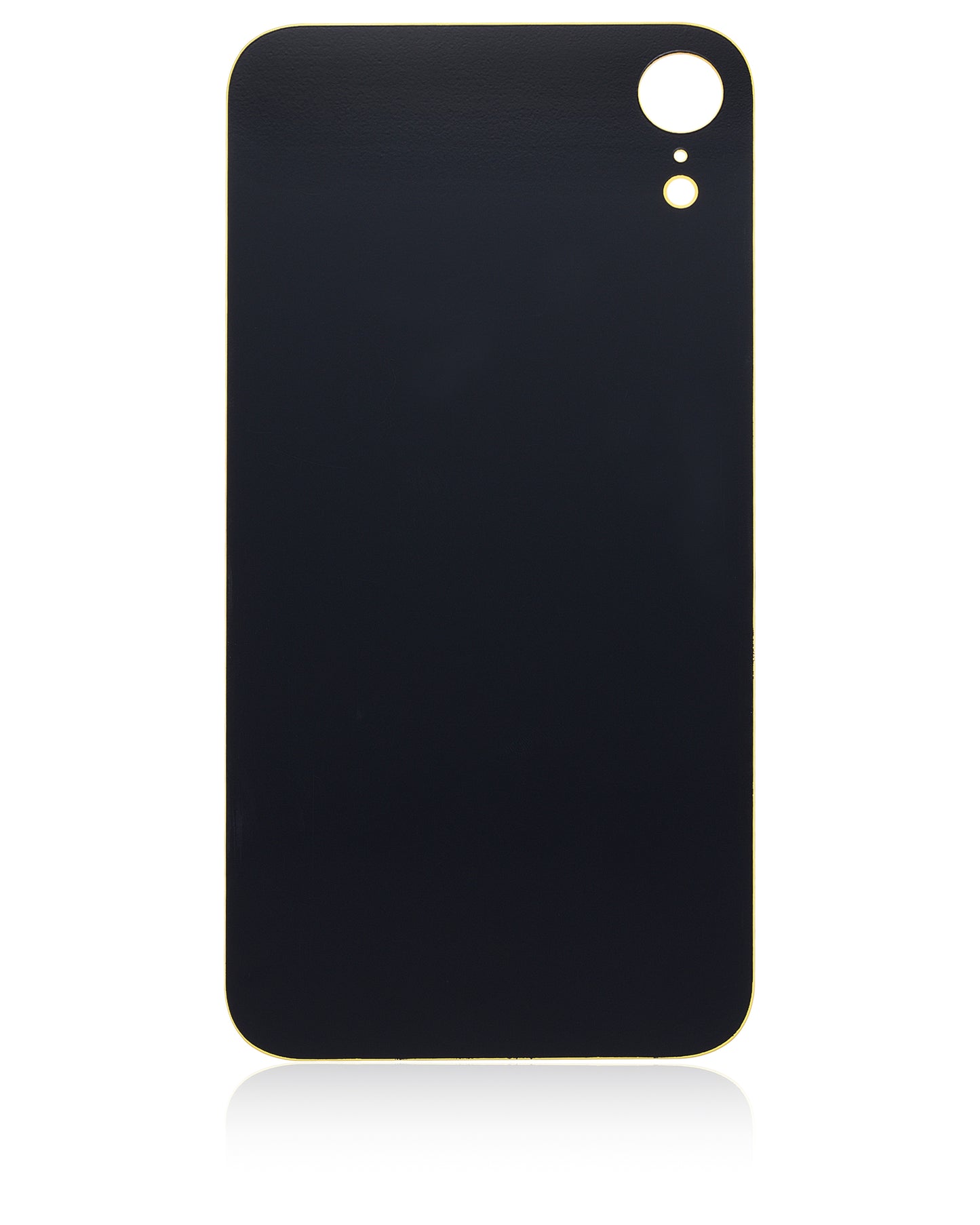 Back Glass With 3M Adhesive For iPhone XR (No Logo / Large Camera Hole) (Yellow)
