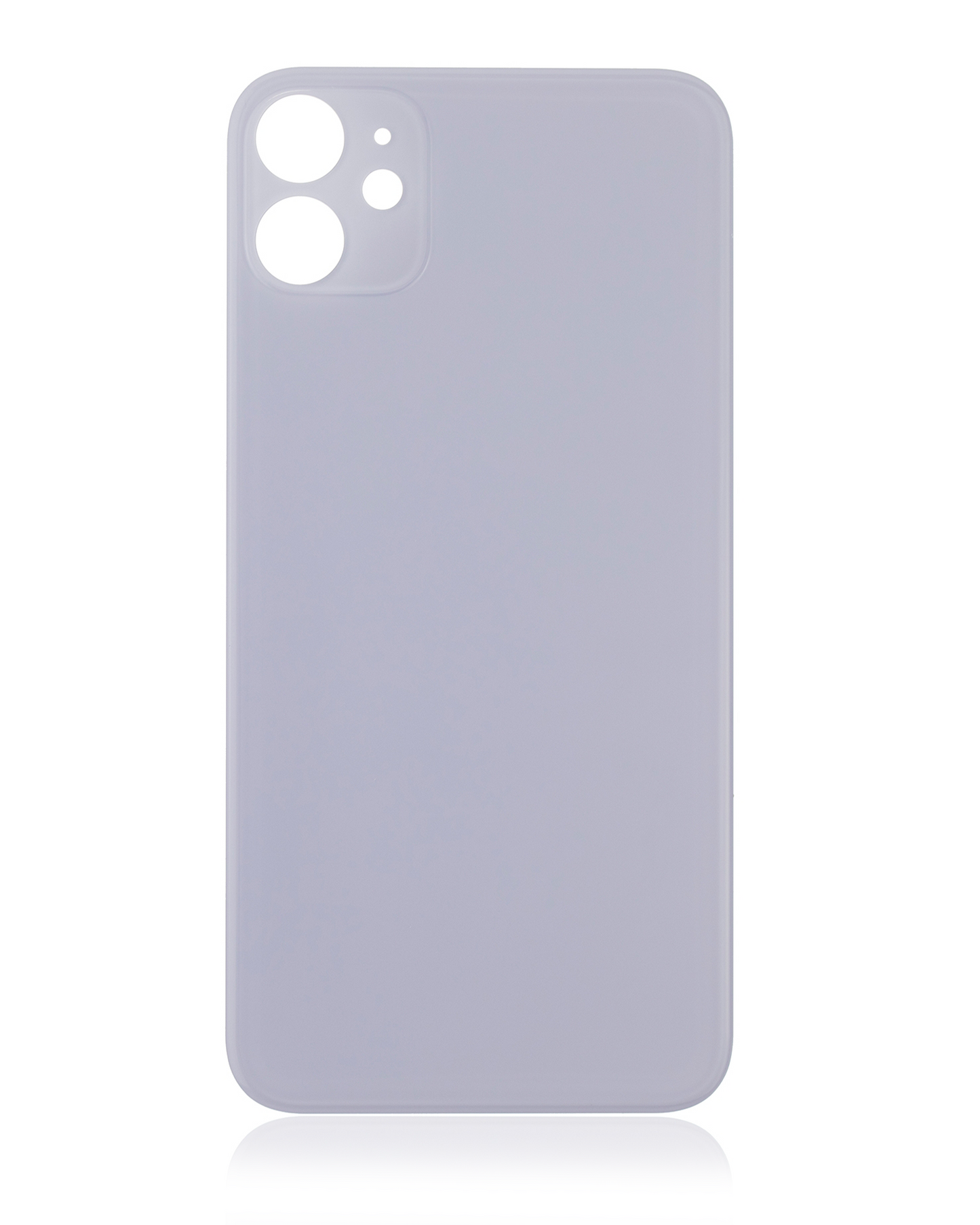 Back Glass With 3M Adhesive For iPhone 11 (No Logo / Large Camera Hole) (Purple)