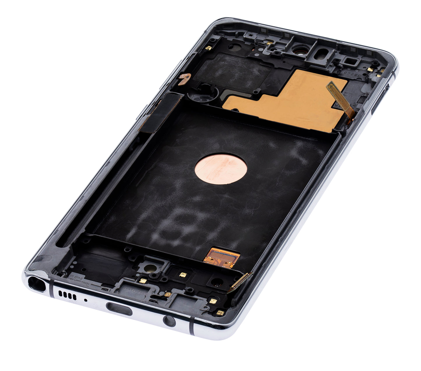 OLED Assembly With Frame For Samsung Galaxy Note 10 Lite (Refurbished) (Aura Glow / Silver)