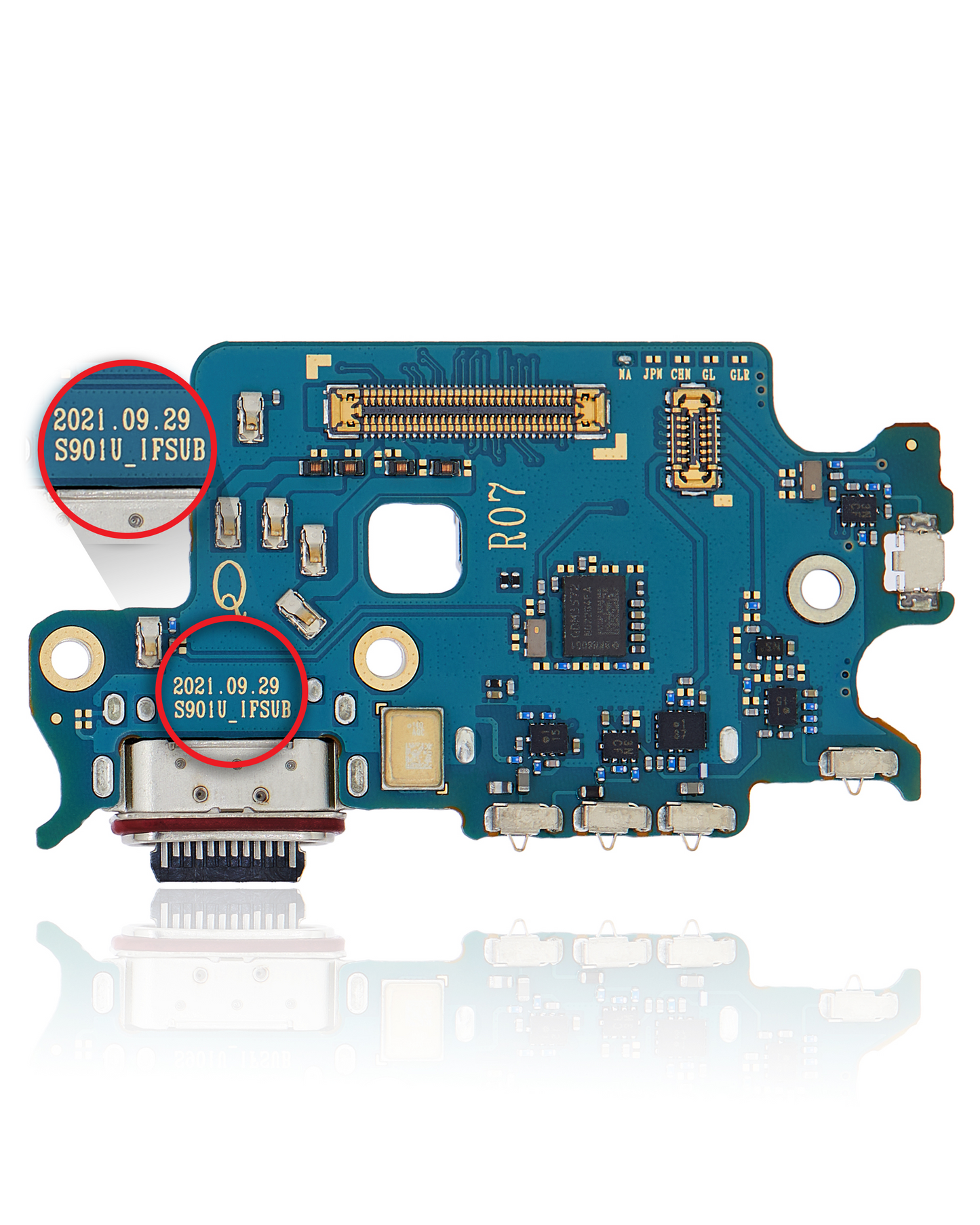 Charging Port Board With Sim Card Reader For Samsung Galaxy S22 5G (S901U) (US Version) (Premium)