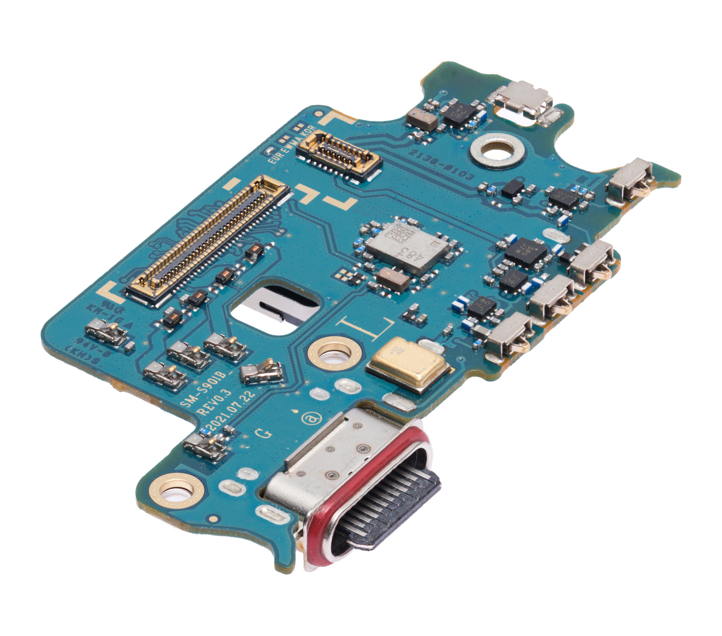 Charging Port Board With Sim Card Reader For Samsung Galaxy S22 5G (S901B) (International Version) (Premium)