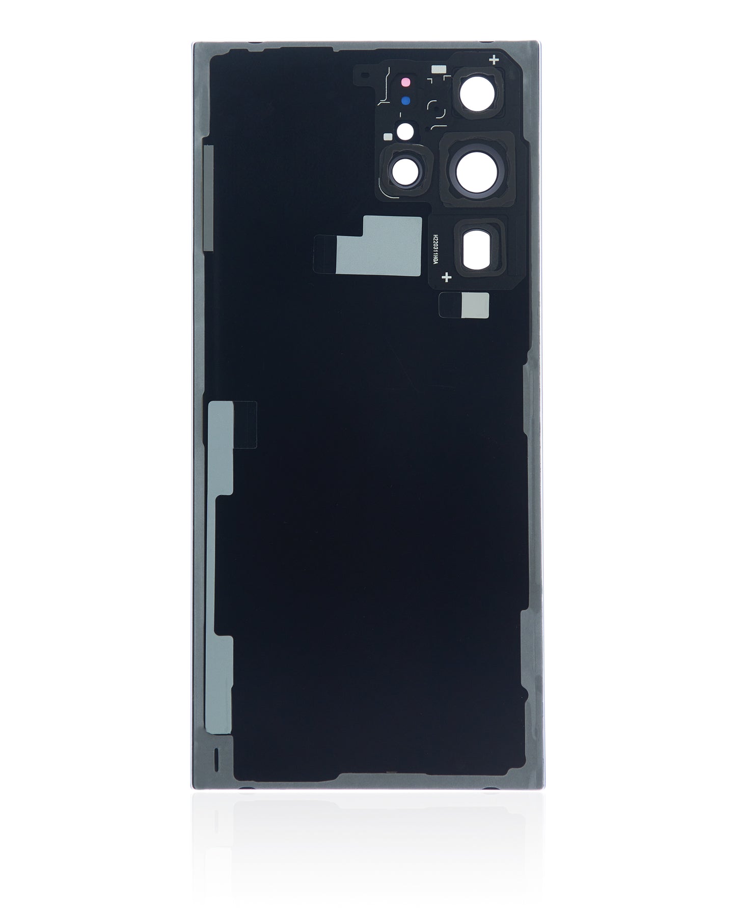 Back Cover Glass With Camera Lens For Samsung Galaxy S22 Ultra 5G (No Logo) (Aftermarket Plus) (Graphite)