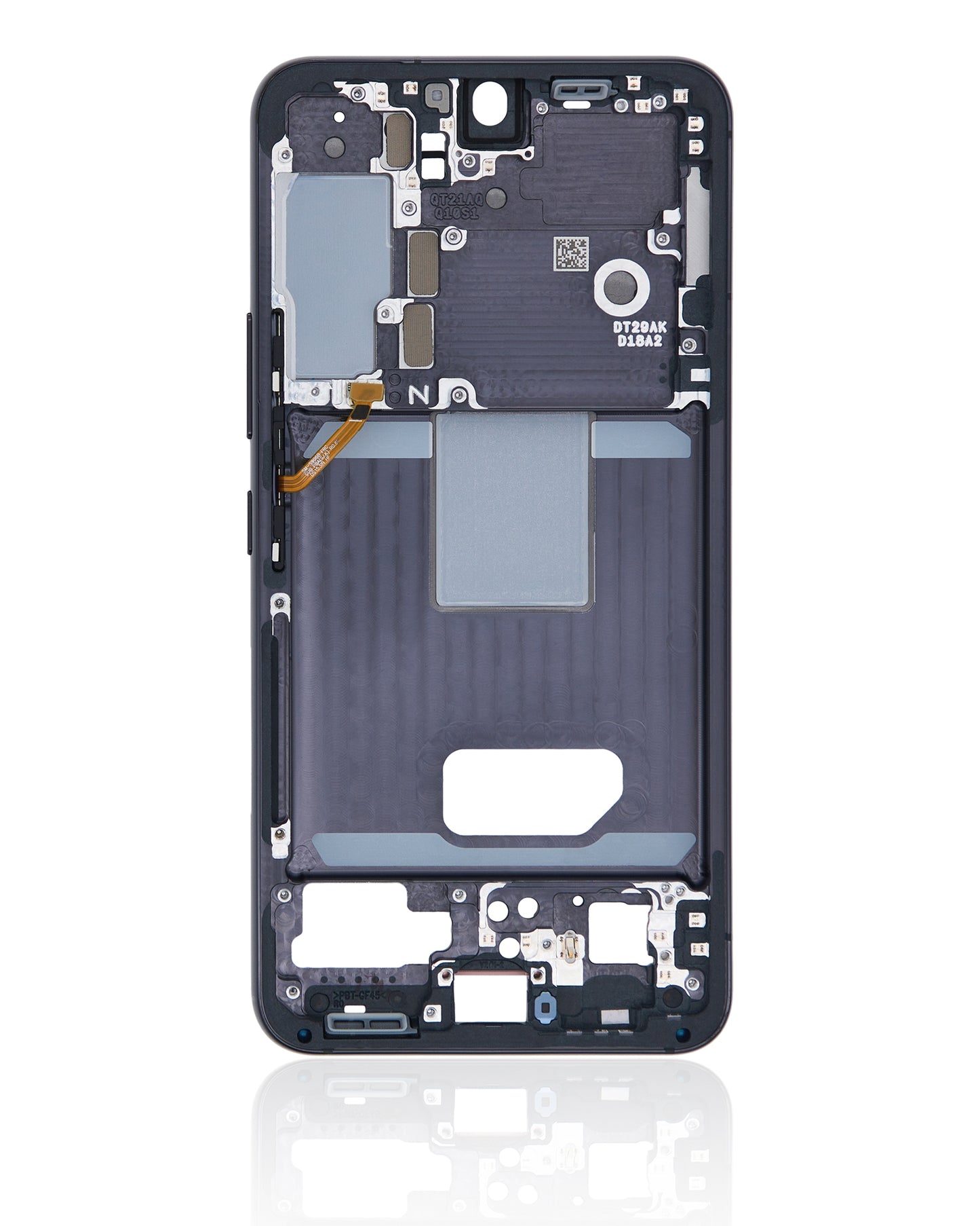 Mid-Frame Housing For Samsung Galaxy S22 5G (US & International Version) (Phantom Black)