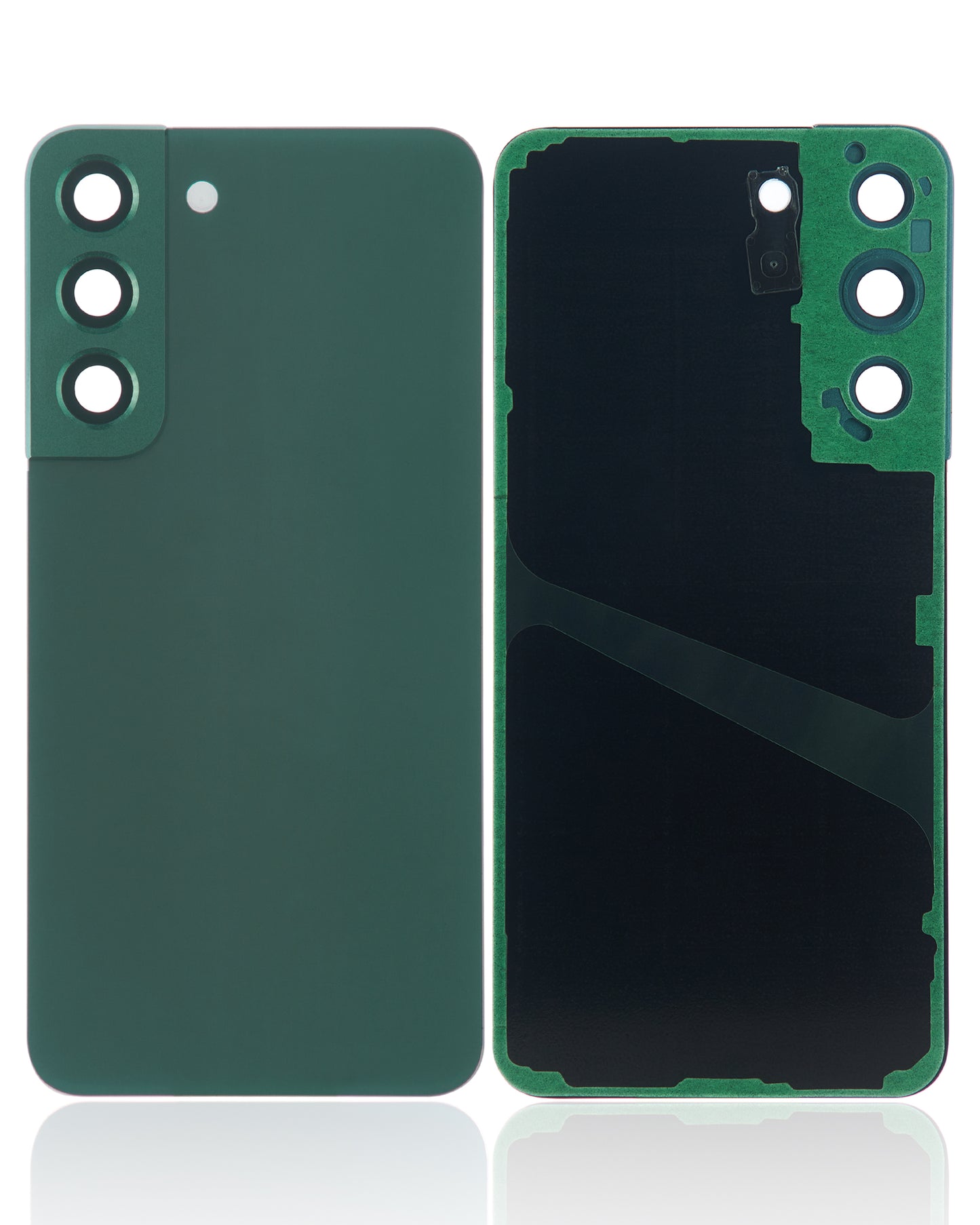 Back Cover Glass With Camera Lens For Samsung Galaxy S22 5G (No Logo) (Aftermarket Plus) (Green)