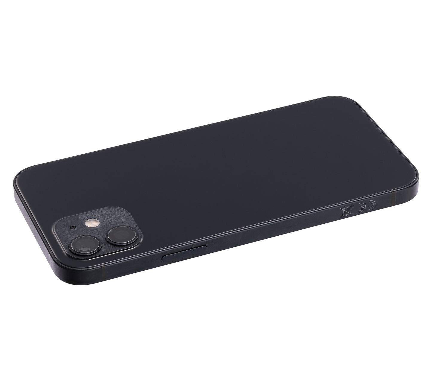 Back Housing W/ Small Parts For iPhone 12 (EU / Global Version) (Aftermarket Plus) (Black)