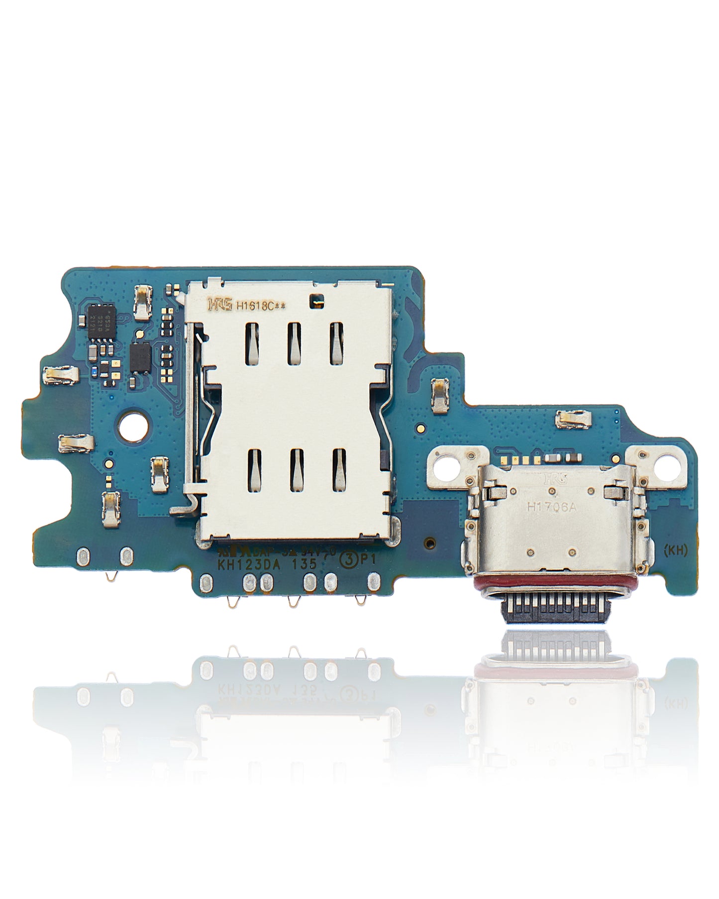 Charging Port Board With Sim Card Reader For Samsung Galaxy S21 FE 5G (G990B/N) (International Version) (Premium)