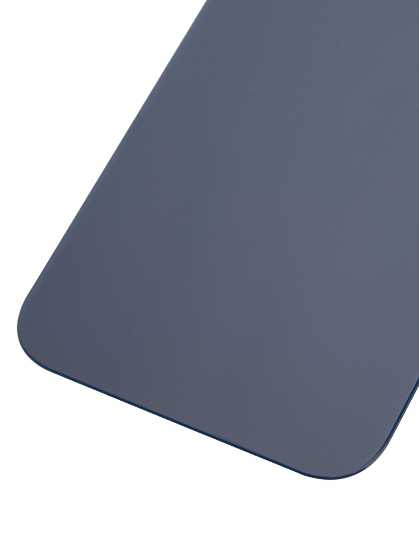 Back Glass With 3M Adhesive For iPhone 12 (No Logo / Large Camera Hole) (Blue)