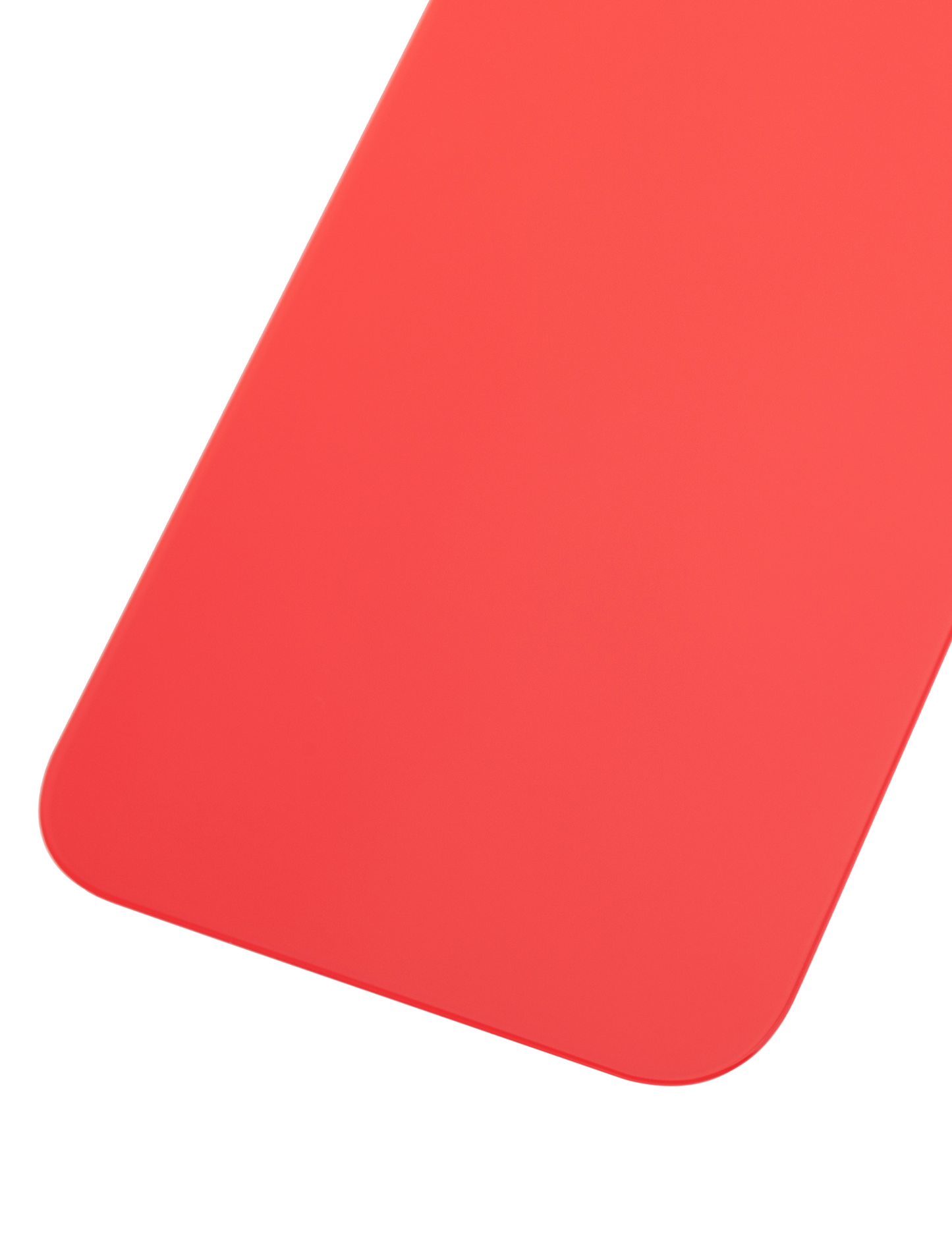 Back Glass With 3M Adhesive For iPhone 12 (No Logo / Large Camera Hole) (Red)