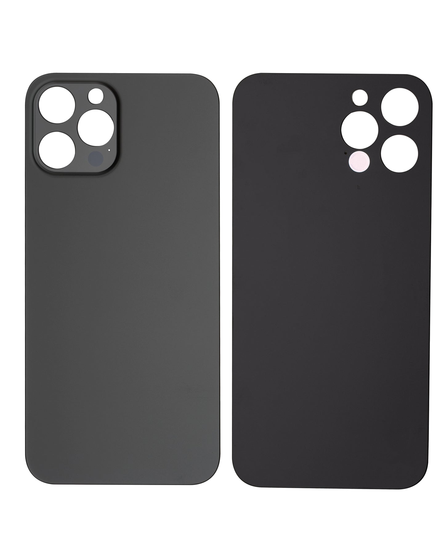 Back Glass With 3M Adhesive For iPhone 12 Pro Max (No Logo / Large Camera Hole) (Graphite)