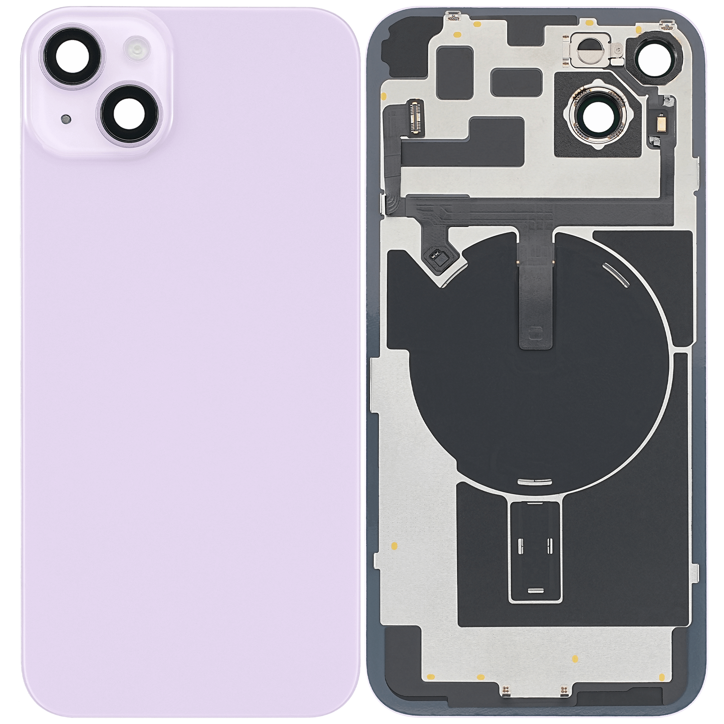 Back Glass w/ MagSafe Magnet For iPhone 14 Plus (Used OEM Pull: Grade A) (Purple)